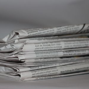 A stack of newspapaers